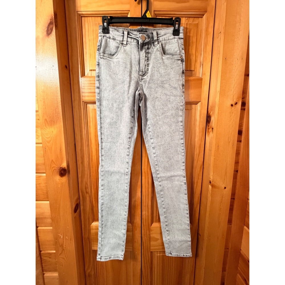 Universal‎ Standard NWT Black Acid Wash Skinny Jeans Sz 00 Long High Rise Women